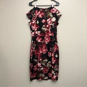 Shabby Apple Women’s Infinity Print Floral Midi‎ Dress Size 10